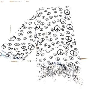 Amici Accessories Peace ✌️ Sign Scarf/Wrap ☮️✌️☮️✌️☮️